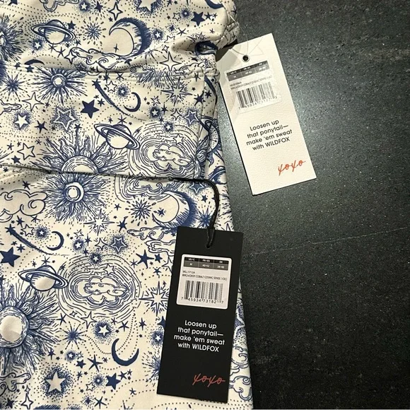 NWT Wildfox Birch/Deep Cobalt Cosmic Sense Sports Bra Leggings Medium - Picture 8 of 11